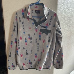 Patagonia Wish Tails Synchilla grey pullover fleece jacket